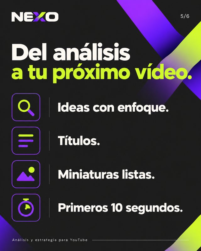 Del análisis a tu próximo vídeo.